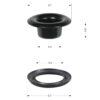 5 mm eyelets black